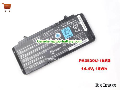 Genuine TOSHIBA PABAS233 Battery 1180mAh, 18Wh , 14.4V, Black , Li-ion