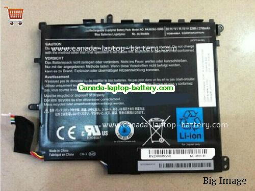 Genuine TOSHIBA PA5029U-1BRS Battery 2700mAh, 32Wh , 11.1V, Black , Li-Polymer