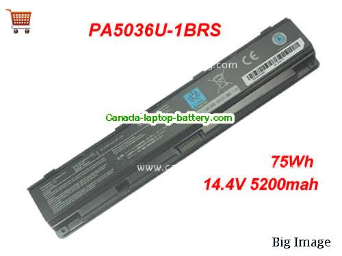 TOSHIBA QOSMIO X70-AST3G23 Replacement Laptop Battery 5200mAh, 75Wh  14.4V Black Li-ion