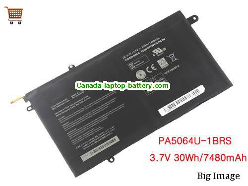 Genuine TOSHIBA PA5064U-1BRS Battery 7480mAh, 30Wh , 3.7V, Black , Li-ion