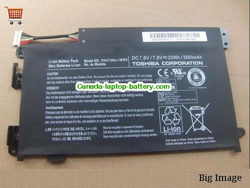 Genuine TOSHIBA PA5156U-1BRS Battery 3000mAh, 23Wh , 7.6V, Black , Li-ion