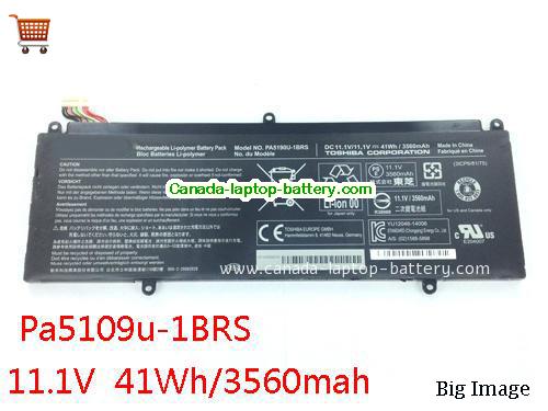 Genuine TOSHIBA Satellite Click 2 Pro P30W-B-10F Battery 3560mAh, 41Wh , 11.1V, Black , Li-ion