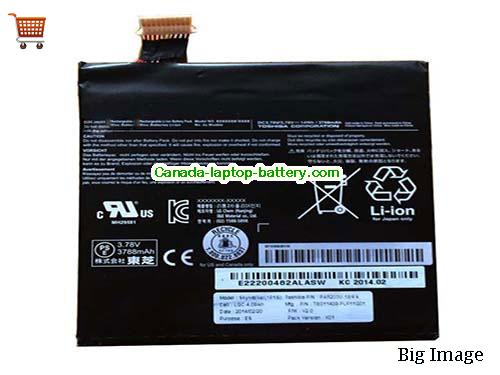 Genuine TOSHIBA WT8PE-B Battery 3788mAh, 14Wh , 3.7V, Black , Li-Polymer