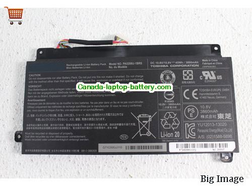 Genuine TOSHIBA Chromebook CB30-102 Battery 3860mAh, 45Wh , 10.8V, Black , Li-ion