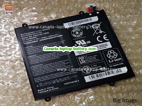 Genuine TOSHIBA A204 AT10-B Battery 5200mAh, 20Wh , 3.75V, Black , Li-Polymer