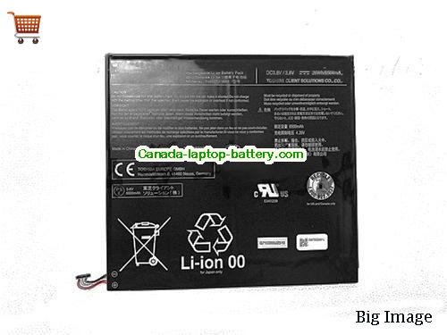 Genuine TOSHIBA DynaPad WT12PE-A64 Battery 6500mAh, 26Wh , 3.8V, Black , Li-Polymer