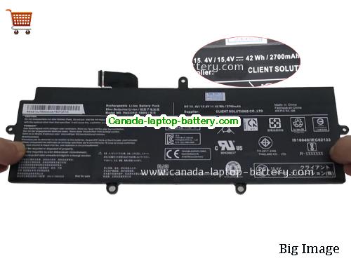 TOSHIBA Portege A30-E-15M Replacement Laptop Battery 2700mAh, 42Wh  15.4V  Li-Polymer