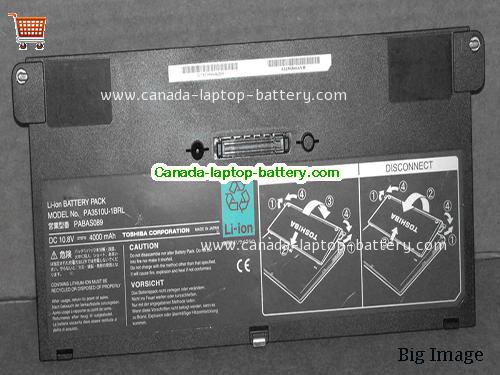 Genuine TOSHIBA PABAS089 Battery 4000mAh, 45Wh , 10.8V, Black , Li-ion