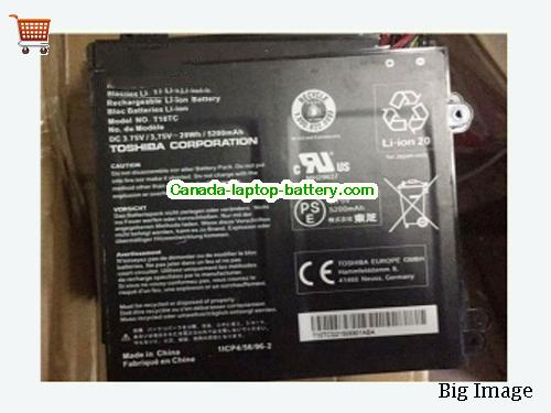 TOSHIBA T101C Replacement Laptop Battery 5200mAh, 20Wh  3.75V Black Li-Polymer