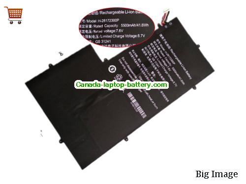 TECLAST H-28172300P Replacement Laptop Battery 5500mAh, 41.8Wh  7.6V Black Li-Polymer