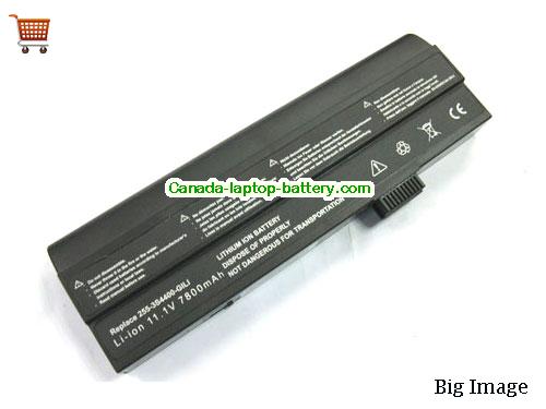 Canada Replacement Laptop Battery 255-3S4400-G1L1, 255XX1 for Uniwill N255, N259, 6600mah, 9cells