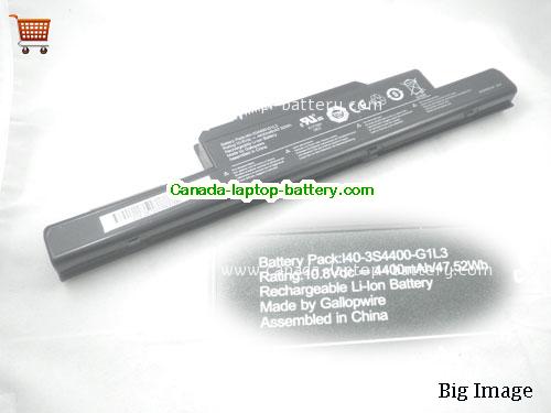 Genuine UNIWILL I40-3S4400-G1L3 Battery 4400mAh, 11.1V, Black , Li-ion