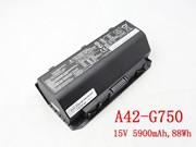 Genuine ASUS A42-G750 G750JH G750JS G750JZ battery 15V 88Wh in canada