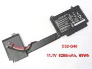 Genuine C32-G46 Battery for ASUS G46 G46V G46VW 11.1v 69Wh Rechargeable Li-polymer