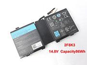 Canada Genuine 2F8K3 M17R5 Battery For ALIENWARE Laptop 14.8V 86Wh