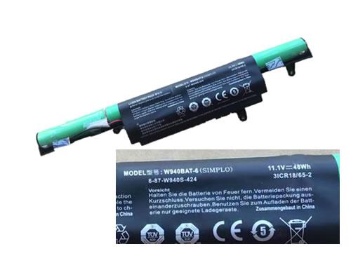 Canada Genuine Clevo W940BAT-6 Battery 6-87-W940S-424 11.1V 48Wh
