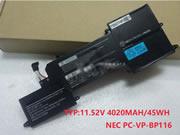 Canada Genuine NEC PC-VP-BP116 Battery 11.52V 4020mah