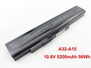 Replacement Laptop Battery for  MEDION P6815, A15YA, E6228, Akoya P6638,  Black, 5200mAh, 56Wh  10.8V