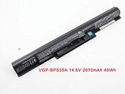 For SVF152A29W -- Genuine SONY VAIO SVF152A29W Battery 2670mAh, 40Wh , 14.8V, Black , Li-ion