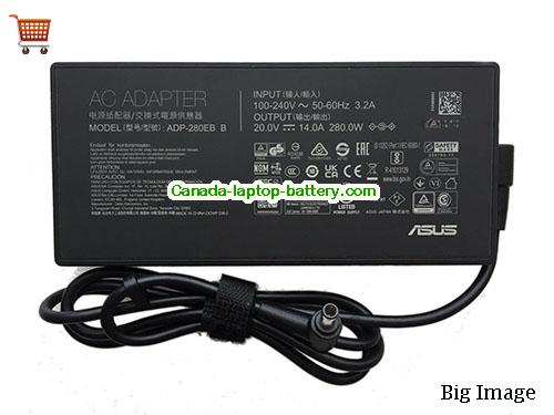ASUS  20V 14A AC Adapter, Power Supply, 20V 14A Switching Power Adapter