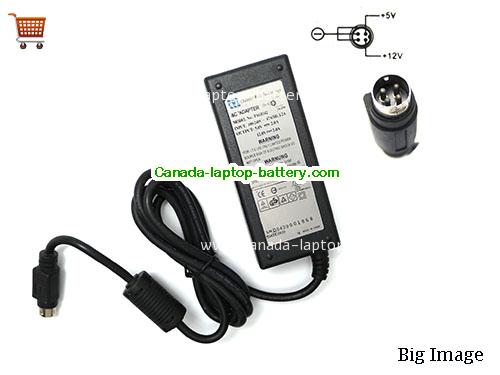 Canada Genuine CWT PAG0342 Ac Adapter 5.0v/2.0A, 12.0v/2.0A 24W Power Supply 4 Pins Power supply 