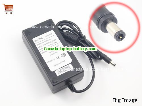 Canada Genuine 12V 5A AC-DC Adapter for DAJING DJ-U48S-12 LCD Monitor Charger Power Supply Cord Power supply 