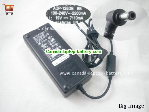 DELTA  19V 7.11A AC Adapter, Power Supply, 19V 7.11A Switching Power Adapter