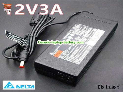DELTA ADP-36KR A Laptop AC Adapter 12V 3A 36W