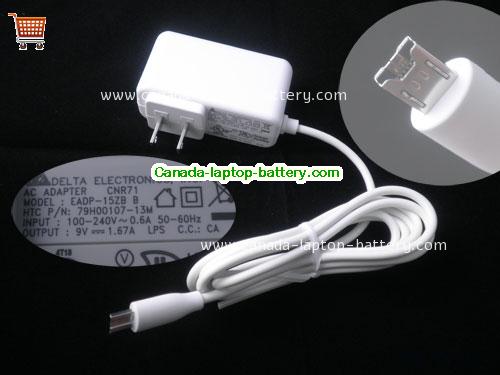 HTC 79HOO107-13M Laptop AC Adapter 9V 1.67A 15W