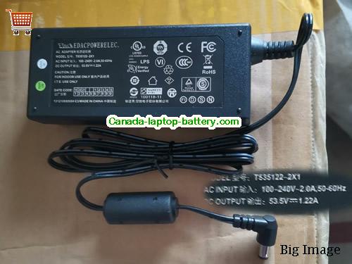EDAC  53.5V 1.22A AC Adapter, Power Supply, 53.5V 1.22A Switching Power Adapter