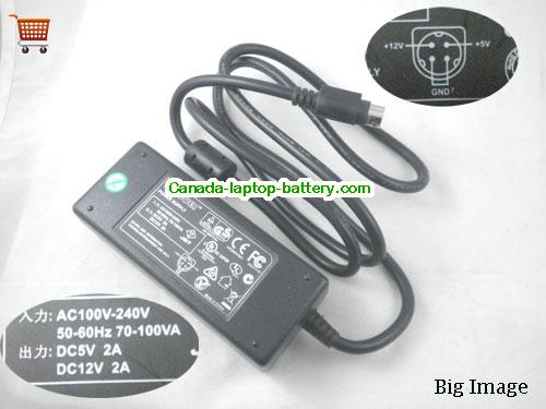 FLYPOWER  12V 2A AC Adapter, Power Supply, 12V 2A Switching Power Adapter