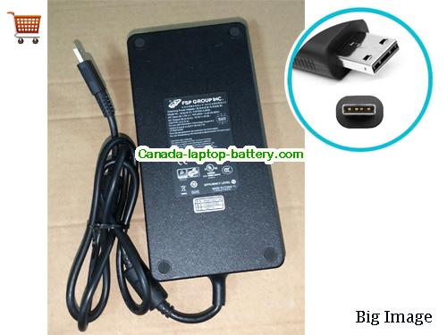 Canada Genuine FSP Group FSP330-AJAN3 Ac Adapter 19.5v 16.9A 330W for Gaming Laptop Rectangle3 Tip Power supply 