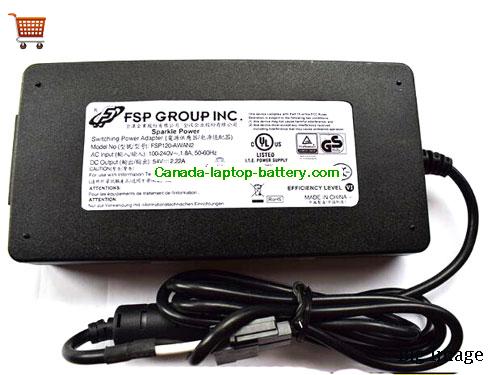 FSP  54V 2.22A AC Adapter, Power Supply, 54V 2.22A Switching Power Adapter