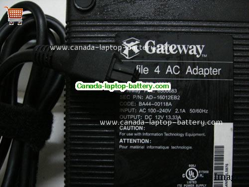 GATEWAY  12V 13.33A AC Adapter, Power Supply, 12V 13.33A Switching Power Adapter