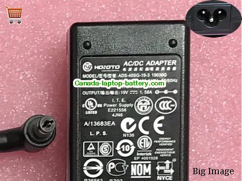 HOIOTO  19V 1.58A AC Adapter, Power Supply, 19V 1.58A Switching Power Adapter