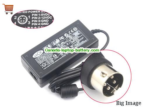 LACIE  12V 2A AC Adapter, Power Supply, 12V 2A Switching Power Adapter