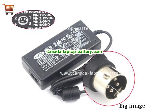 LACIE ACU034A-0512 Laptop AC Adapter 12V 2A 24W