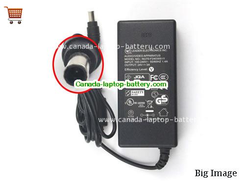 LEI NU70-F240300-11 Laptop AC Adapter 24V 3A 72W