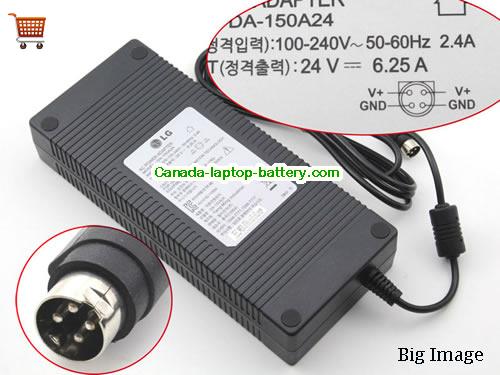 Canada New Genuine Ac Adapter 24V 6.25A for LG DA-150A24 HU10182-11069A Power Supply 4Pin Power supply 
