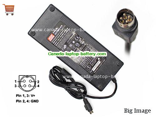 MEAN WELL  24V 9.2A AC Adapter, Power Supply, 24V 9.2A Switching Power Adapter