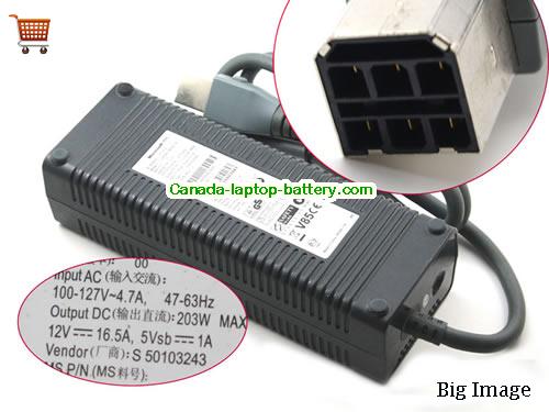 Canada Genuine Microsoft 12V 16.5A S50103243 Adapter for Microsoft XBOX 360 ONE CONSOLE Power supply 