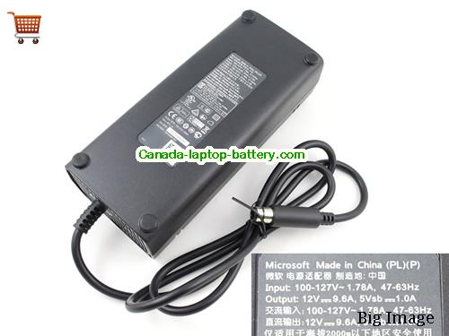 MICROSOFT  12V 9.6A AC Adapter, Power Supply, 12V 9.6A Switching Power Adapter