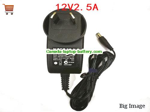 Canada Genuine AU Stuly Netgear 332-10200-001 Ac Adapter Charger 12v 2.5A for WNDR3700 3800 Power supply 