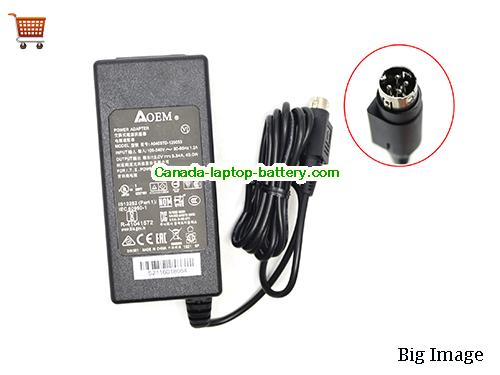 Canada Genuine OEM A0403TD-120033 Power Adapter 12v 3.34A 40W for Aaeon RTC-710RK Rugged tablet computer Power supply 