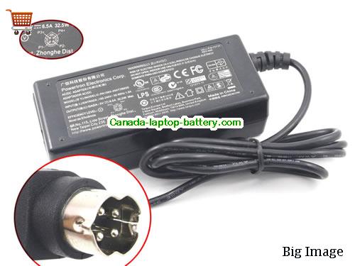 Canada Ac Dc adapter for 4-Pin Powertron Electronics Corp.  5V 6.5A 32.5W PA1065-050T2B650 Switching Power Supply Cord Charger Spare Power supply 