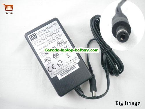Canada Phihong Switching AC Adapter PSA31U-120 Power Supply 12V 2.5A Power supply 