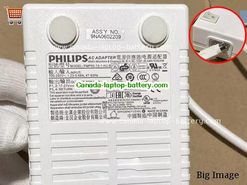 PHILIPS C240P4 MONITOR Laptop AC Adapter 17V 3.53A 60W