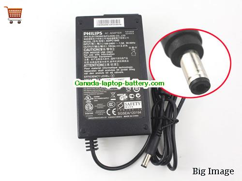 PHILIPS 247E4LHSB Laptop AC Adapter 19V 2.37A 45W