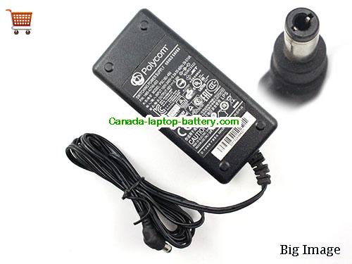 POLYCOM  48V 0.38A AC Adapter, Power Supply, 48V 0.38A Switching Power Adapter