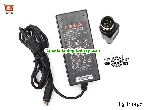 POSIFLEX  12V 5A AC Adapter, Power Supply, 12V 5A Switching Power Adapter